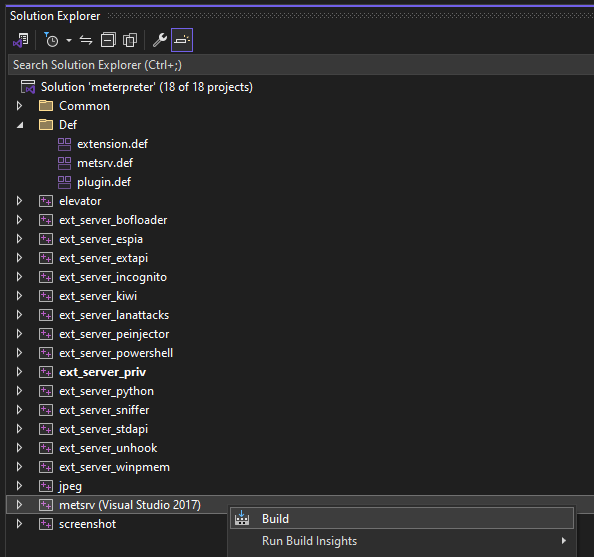 Компиляция metsrv