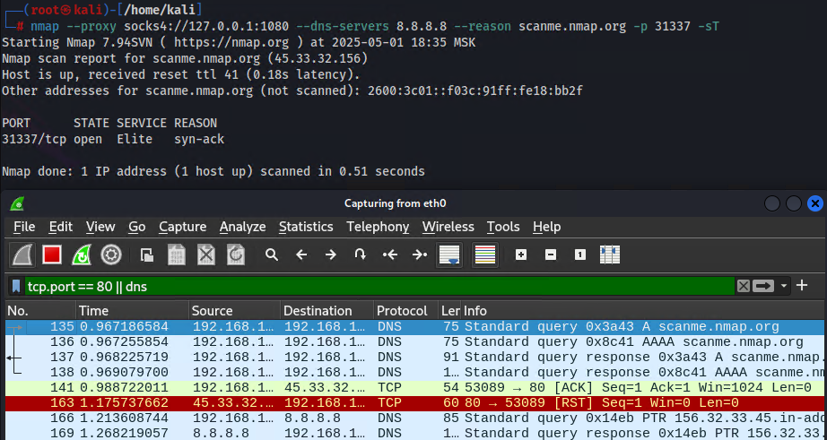 Пруф утечки пакетов